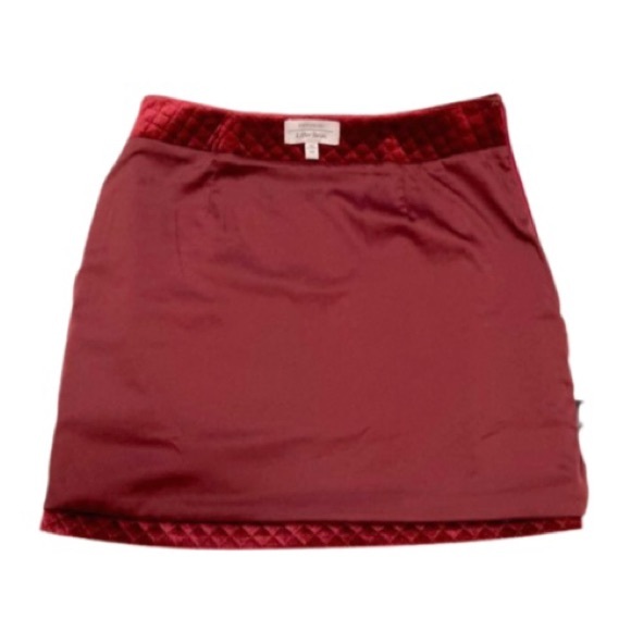 Paris Atelier Burgundy Quilted Velour Mini Skirt - Size 4 - Picture 4 of 8